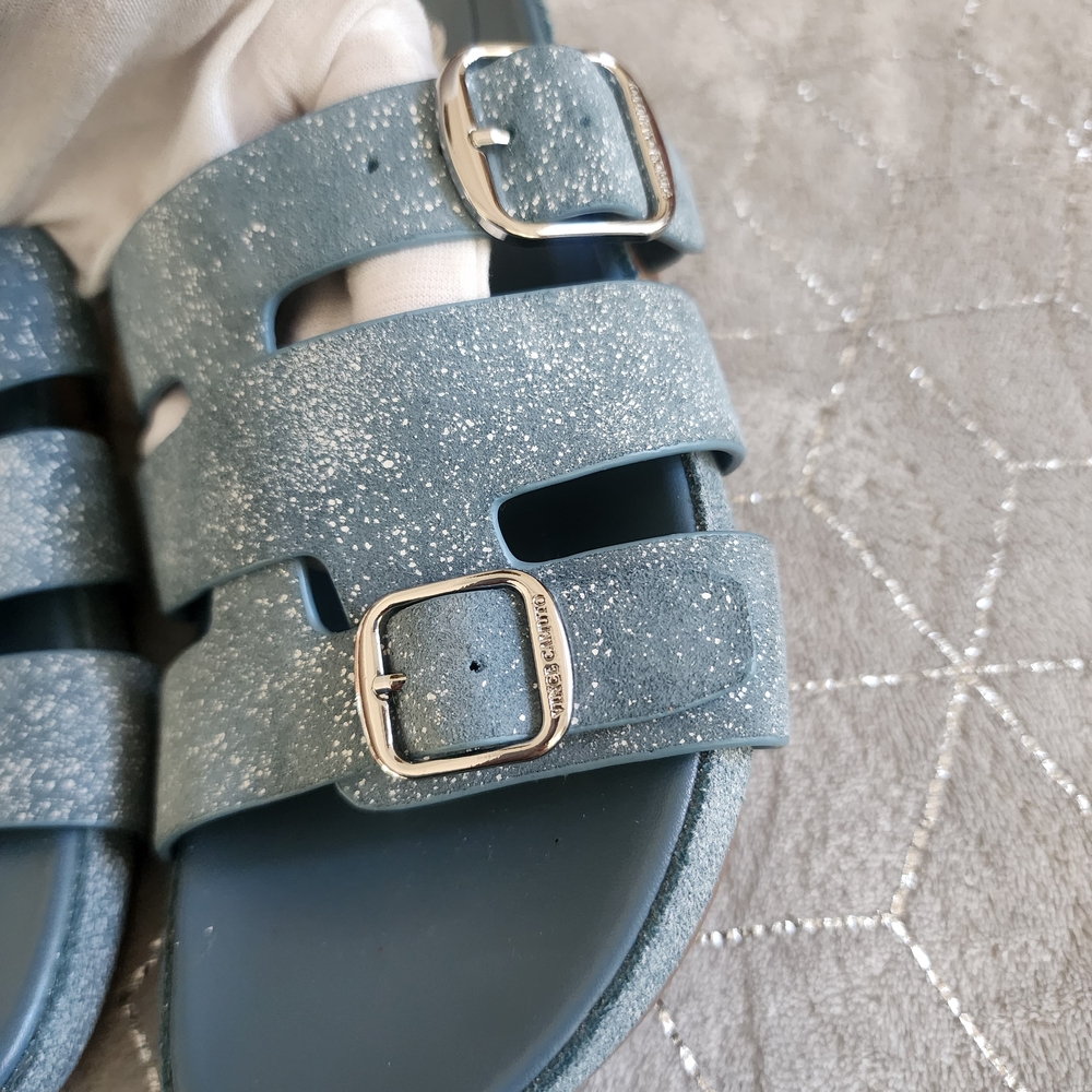 VINCE CAMUTO | Blue Slide Sandals - Picture 12 of 13